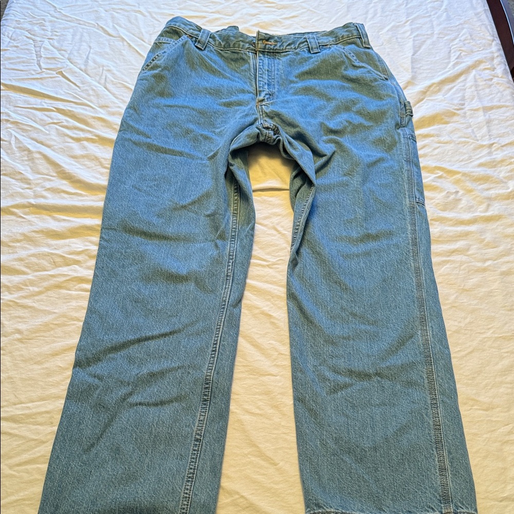 Carhartt Men's Relaxed Jeans - Light Blue. Loose fit